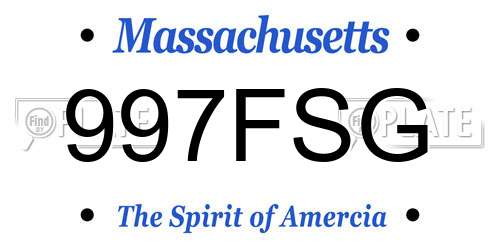 997FSG Massachusetts License Plate