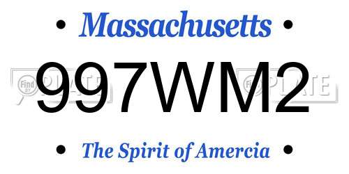 997WM2 Massachusetts License Plate