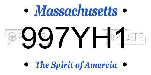 997YH1 Massachusetts License Plate