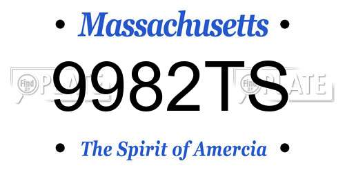 9982TS Massachusetts License Plate