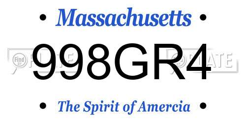 998GR4 Massachusetts License Plate