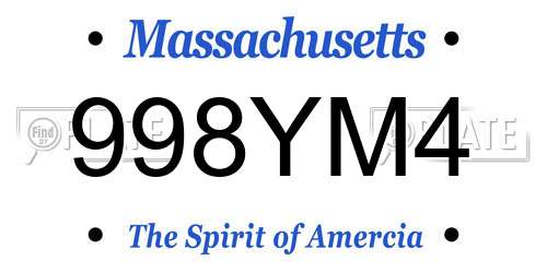 998YM4 Massachusetts License Plate