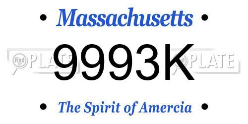 9993K Massachusetts License Plate