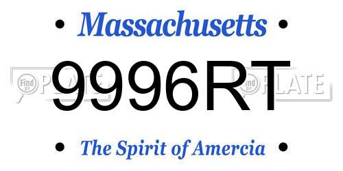 9996RT Massachusetts License Plate