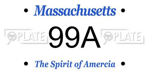 99A Massachusetts License Plate