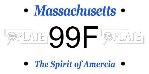 99F Massachusetts License Plate