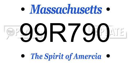 99R790 Massachusetts License Plate