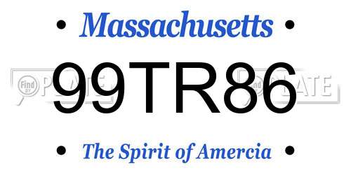 99TR86 Massachusetts License Plate