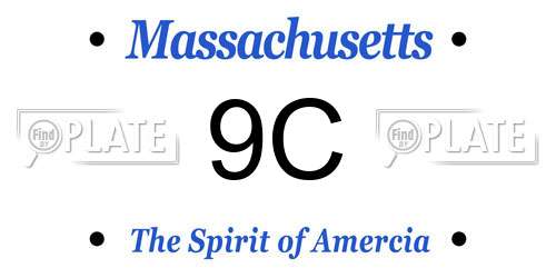 9C Massachusetts License Plate