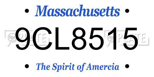 9CL8515 Massachusetts License Plate