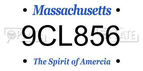 9CL856 Massachusetts License Plate