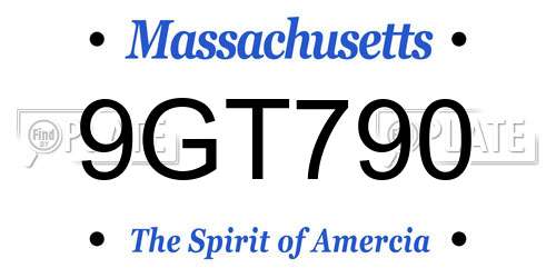 9GT790 Massachusetts License Plate