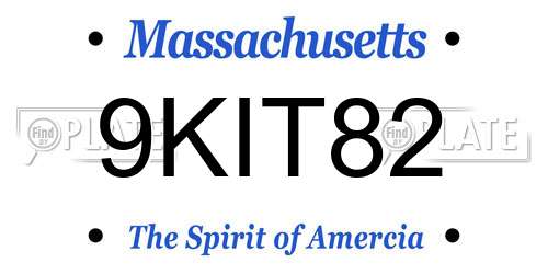9KIT82 Massachusetts License Plate
