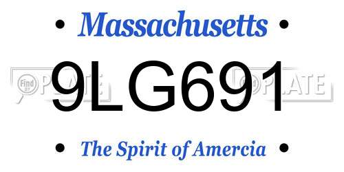 9LG691 Massachusetts License Plate