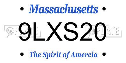 9LXS20 Massachusetts License Plate