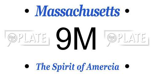 9M Massachusetts License Plate
