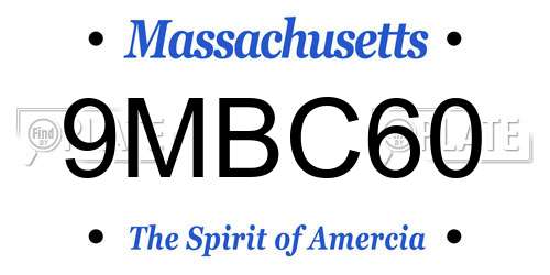 9MBC60 Massachusetts License Plate