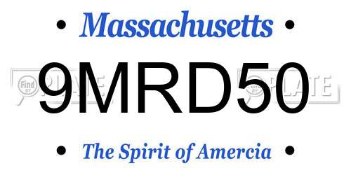 9MRD50 Massachusetts License Plate
