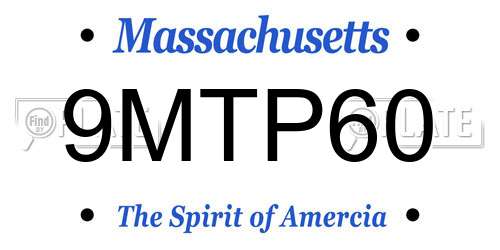 9MTP60 Massachusetts License Plate