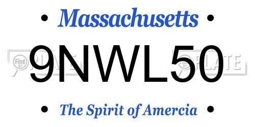 9NWL50 Massachusetts License Plate