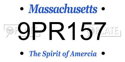 9PR157 Massachusetts License Plate