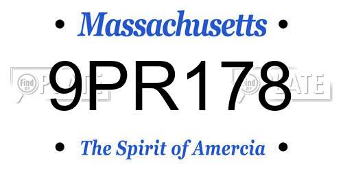 9PR178 Massachusetts License Plate