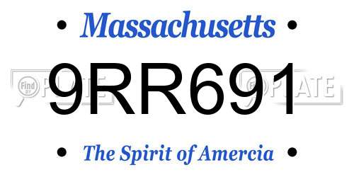 9RR691 Massachusetts License Plate