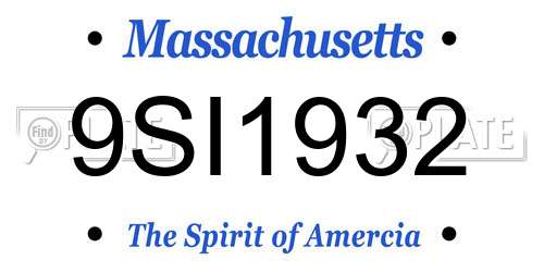 9SI1932 Massachusetts License Plate