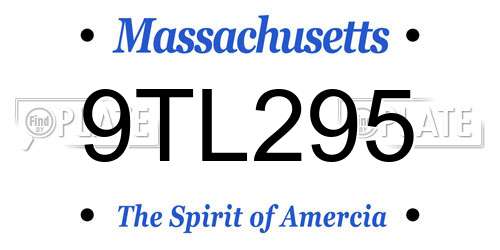 9TL295 Massachusetts License Plate