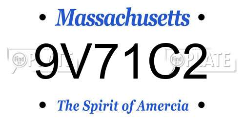 9V71C2 Massachusetts License Plate