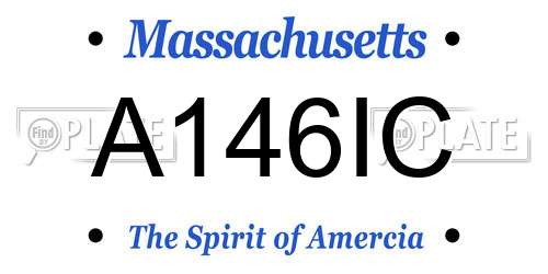 A146IC Massachusetts License Plate