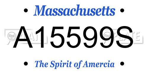 A15599S Massachusetts License Plate