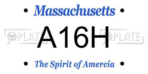 A16H Massachusetts License Plate