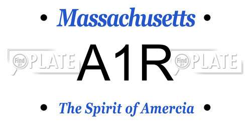 A1R Massachusetts License Plate