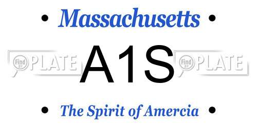 A1S Massachusetts License Plate