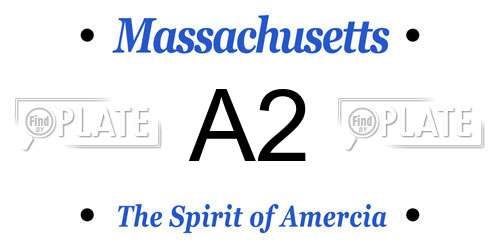 A2 Massachusetts License Plate