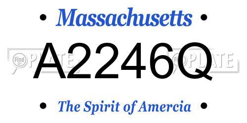 A2246Q Massachusetts License Plate