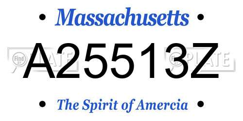 A25513Z Massachusetts License Plate