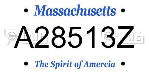 A28513Z Massachusetts License Plate