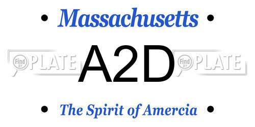 A2D Massachusetts License Plate