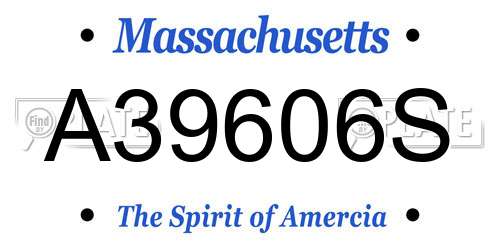A39606S Massachusetts License Plate