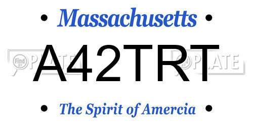 A42TRT Massachusetts License Plate