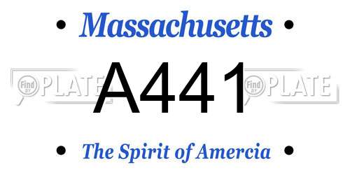 A441 Massachusetts License Plate