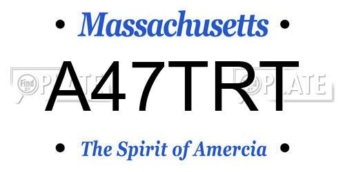 A47TRT Massachusetts License Plate