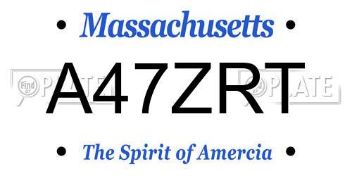A47ZRT Massachusetts License Plate