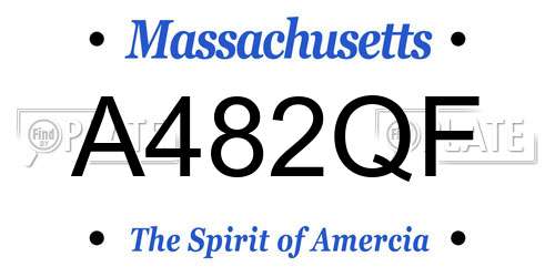 A482QF Massachusetts License Plate