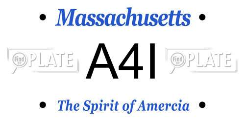 A4I Massachusetts License Plate