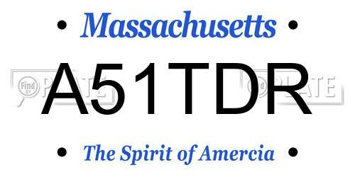 A51TDR Massachusetts License Plate