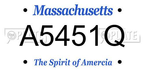 A5451Q Massachusetts License Plate