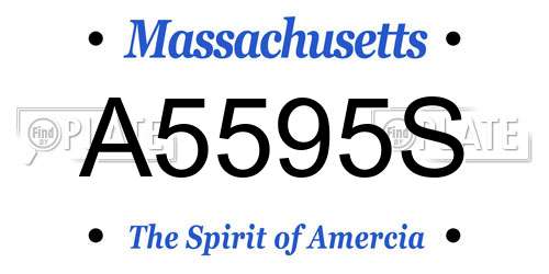 A5595S Massachusetts License Plate